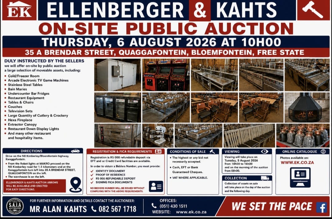ON-SITE PUBLIC AUCTION